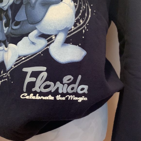 Disney World: Florida Gildan Large Navy Long Sleeve Character Sweatshirt - Picture 3 of 10